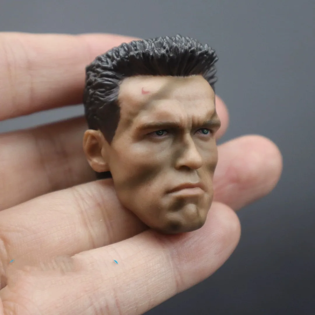 

Male Head Sculpt Carving Arnold Schwarzenegger Actor Carving 1/6 Soldier Model Fit 12" Action Figure Collection