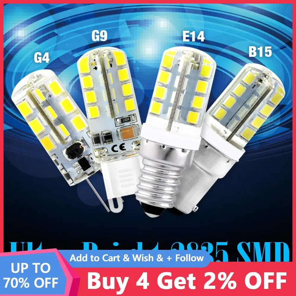 

TSLEEN Mini 3W 5W 7W 220V LED Lamp E14 G9 LED Corn Bulb SMD2835 360 Beam Home Decoration Lamp for Chandelier Spotlight