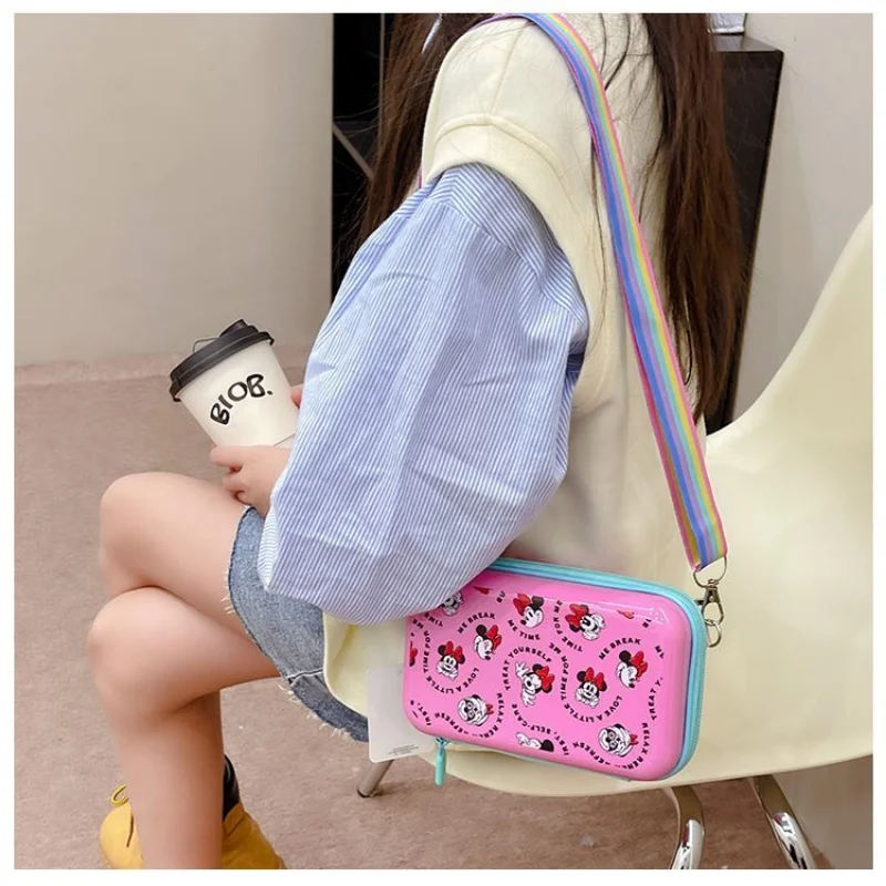 Disney Shoulder Bag for Kids Boy Girls Cute Mickey Mouse Crossbody Bag Minnie Mobile Phone Bag Toddler Purses Free Shipping