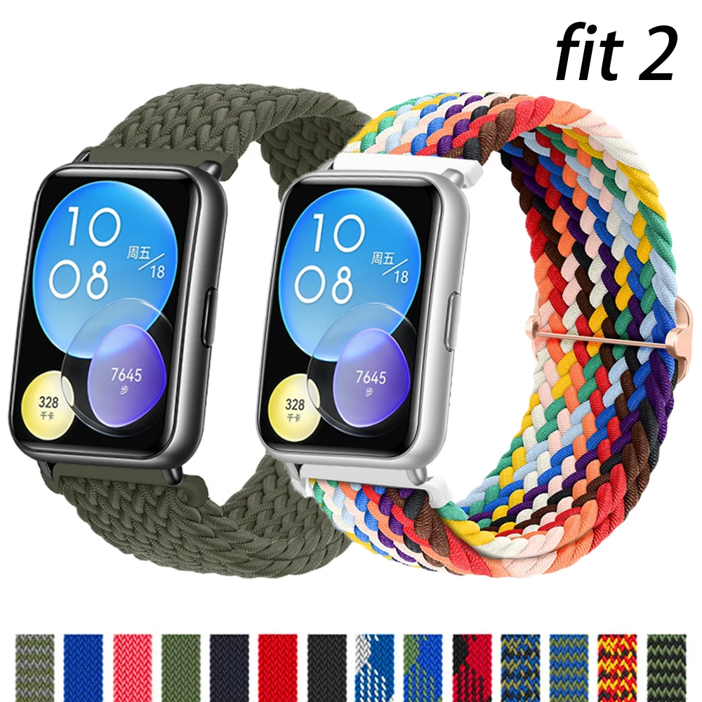 

Band for HUAWEI watch fit 2 strap accessories braided solo loop bracelet wristband replacement belt correa HUAWEI watch fit2