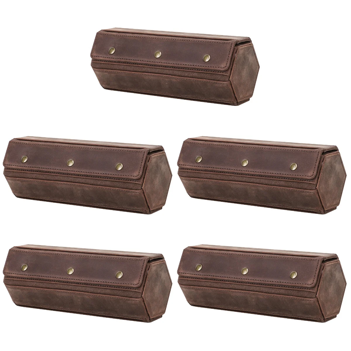 

5pcs Watch Roll Travel Case 3 Slots Watch Case Watch Storage Box Watch Organizer