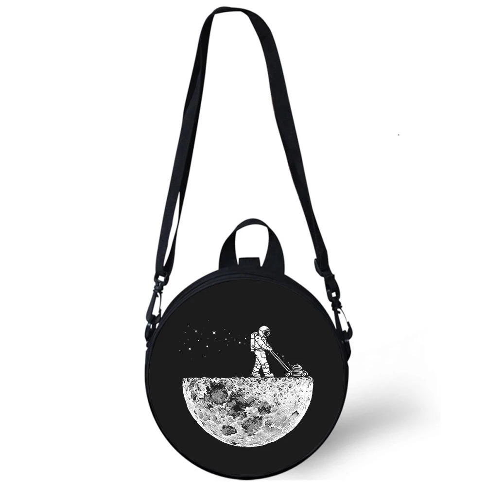 Creativity Space astronaut universe Child kindergarten Bag 3D Print Shoulder Bags For School Women Mini Round Bagpack Rugtas Bag