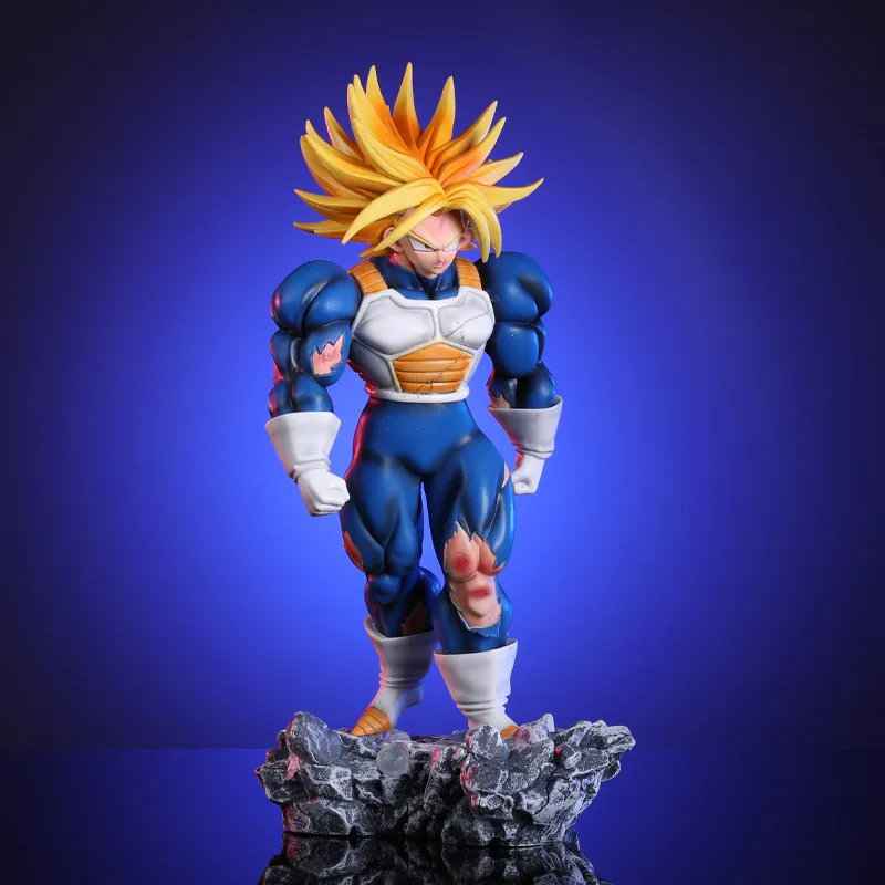 

Anime Dragon Ball Super Saiyan Trunks Torankusu Battle Damage Luminous PVC Action Figure Collectible Model Doll Toy 32cm