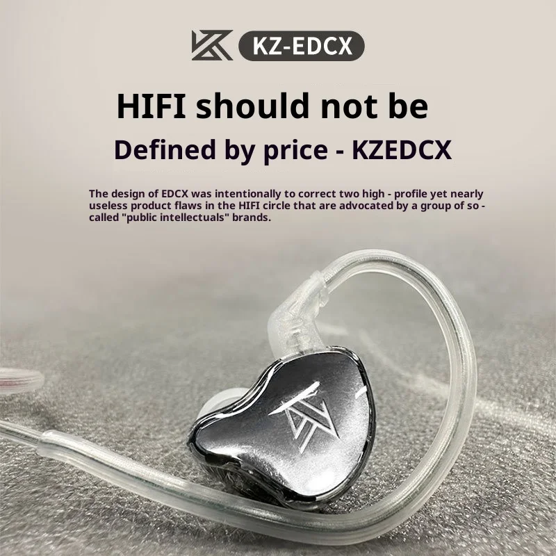 Фото KZ EDCX Проводные наушники-вкладыши Монитор Hi-Fi Музыкальные наушники Спортивные шумоподавляющие игры Бас DJ Уличные наушники Динамическая гарнитура №2