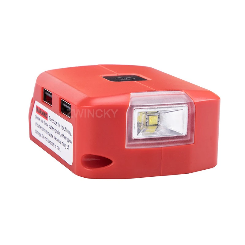 

Адаптер для аккумулятора Milwaukee 18 в, USB-зарядное устройство, источник питания с двумя USB-портами, постоянный ток 12 В/2 А, аналогично для обогревающейся куртки
