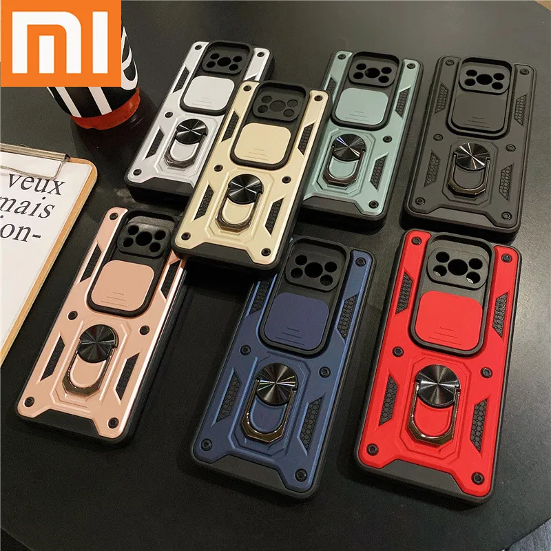 

Xiaomi Camera Shockproof Armor Case For Pocophone POCO X3 Pro Camouflage Magnetic Car Holder Phone Cover for Poco X3 NFC
