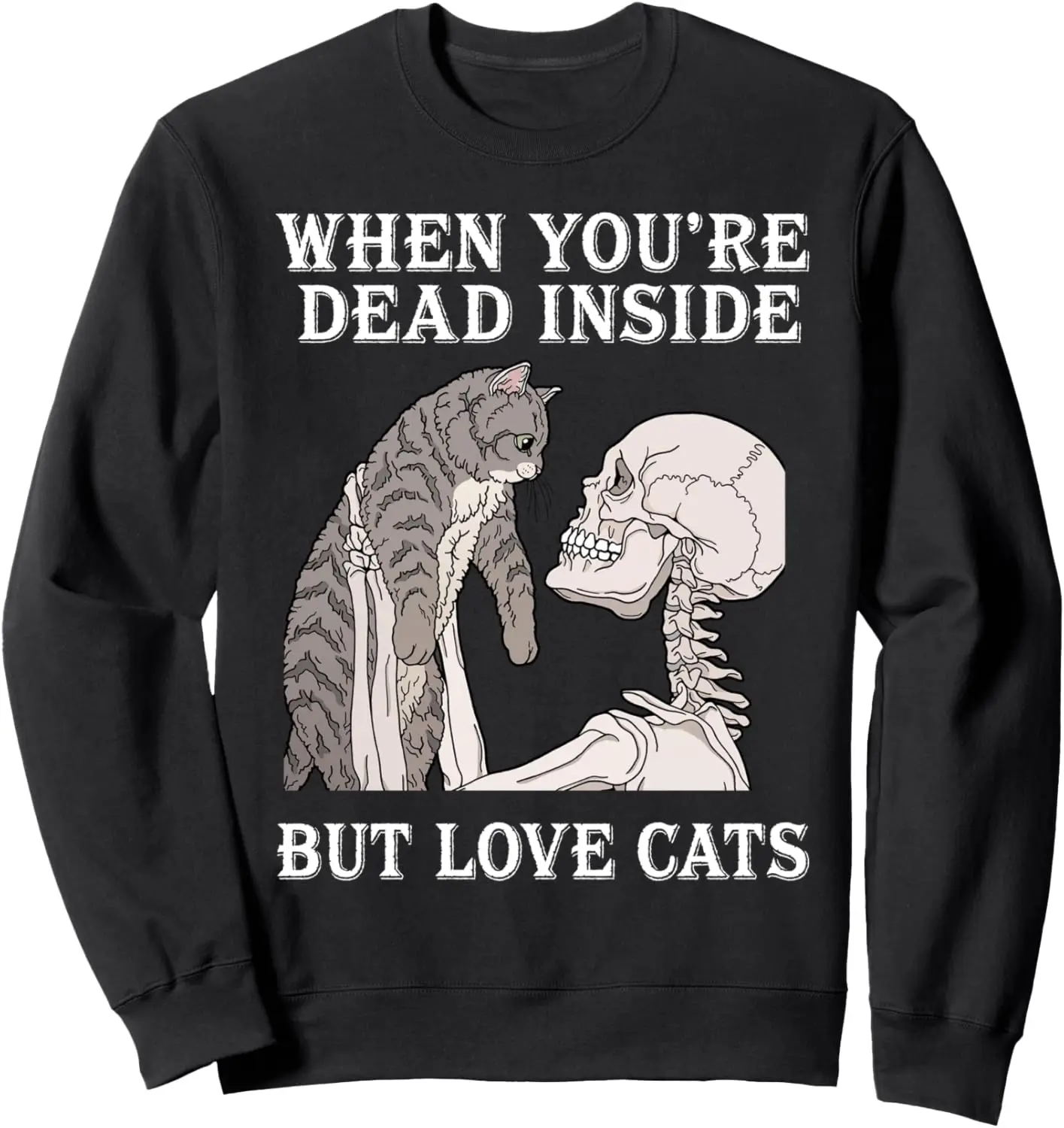 Когда ты мертвесь внутри но забавная толстовка с кошками любви