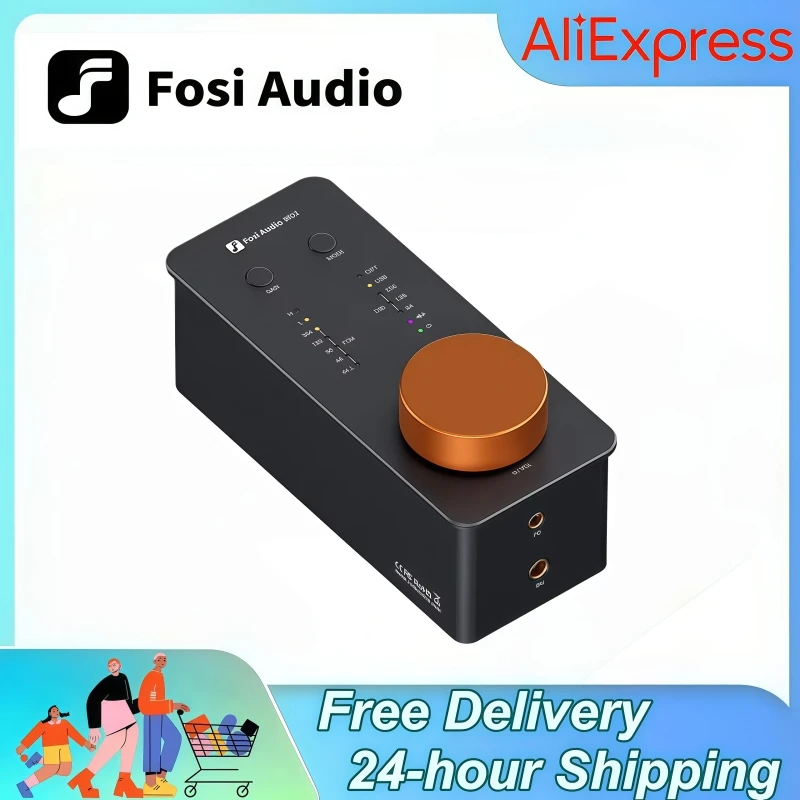 Фото Fosi Audio SK02 USB-декодер с поддержкой DSD 256 PCM ЦАП Усилитель для наушников Аудиоусилитель для сбалансированных наушников 3,5 мм и 4,4 мм №1