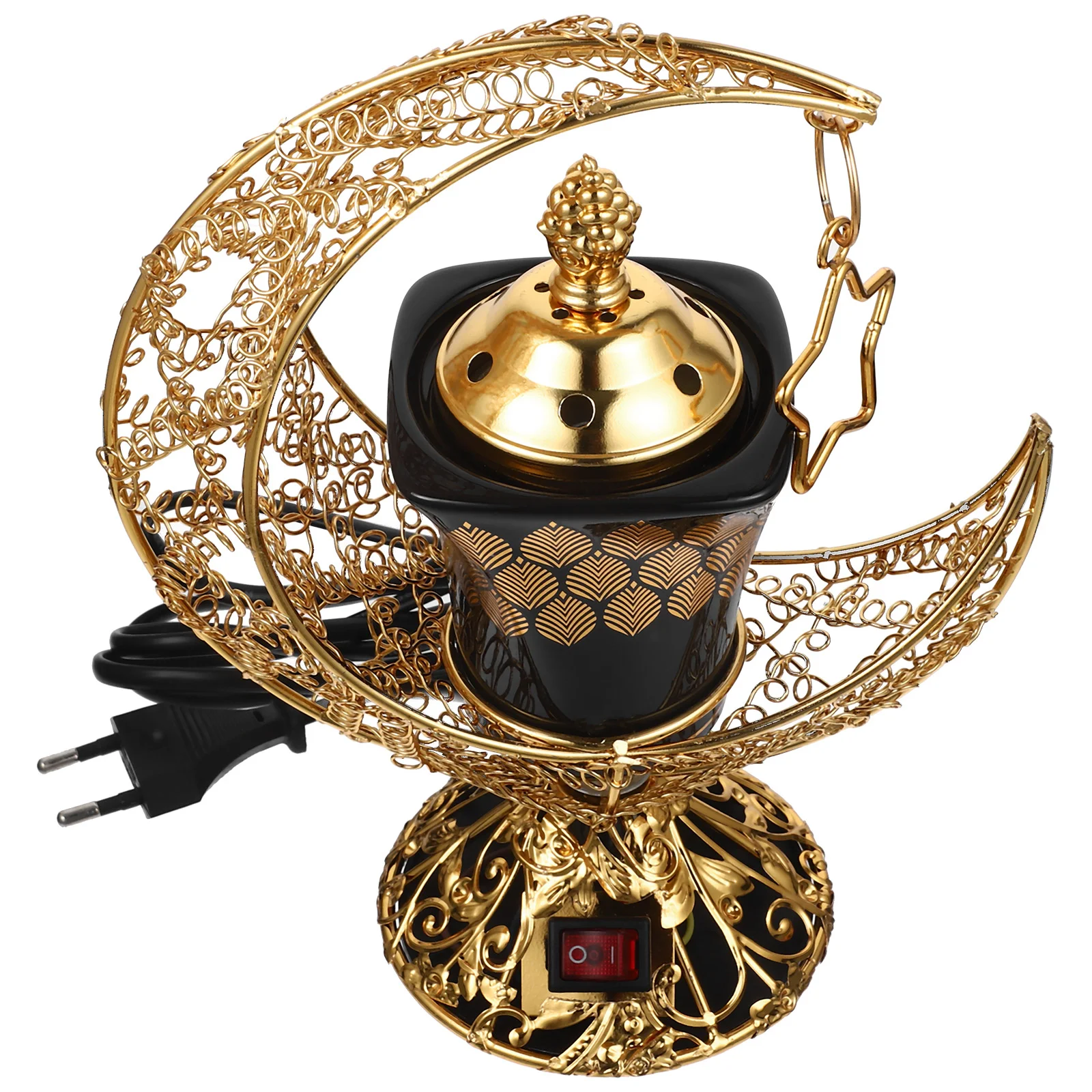 

Подключаемая горелка для домашнего декора, электрический портативный подставка для курильницы, винтажный орнамент