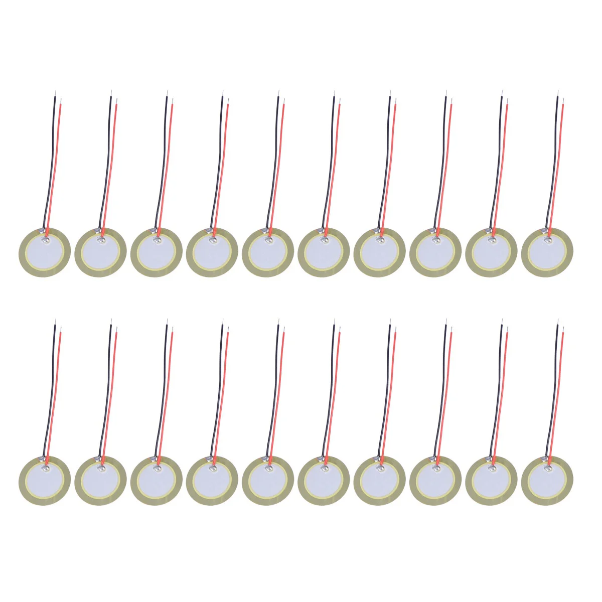 

20 PCS Todder Toys Pickups Piezo Disc Diaphragm Guitar Accessory Lead Wire