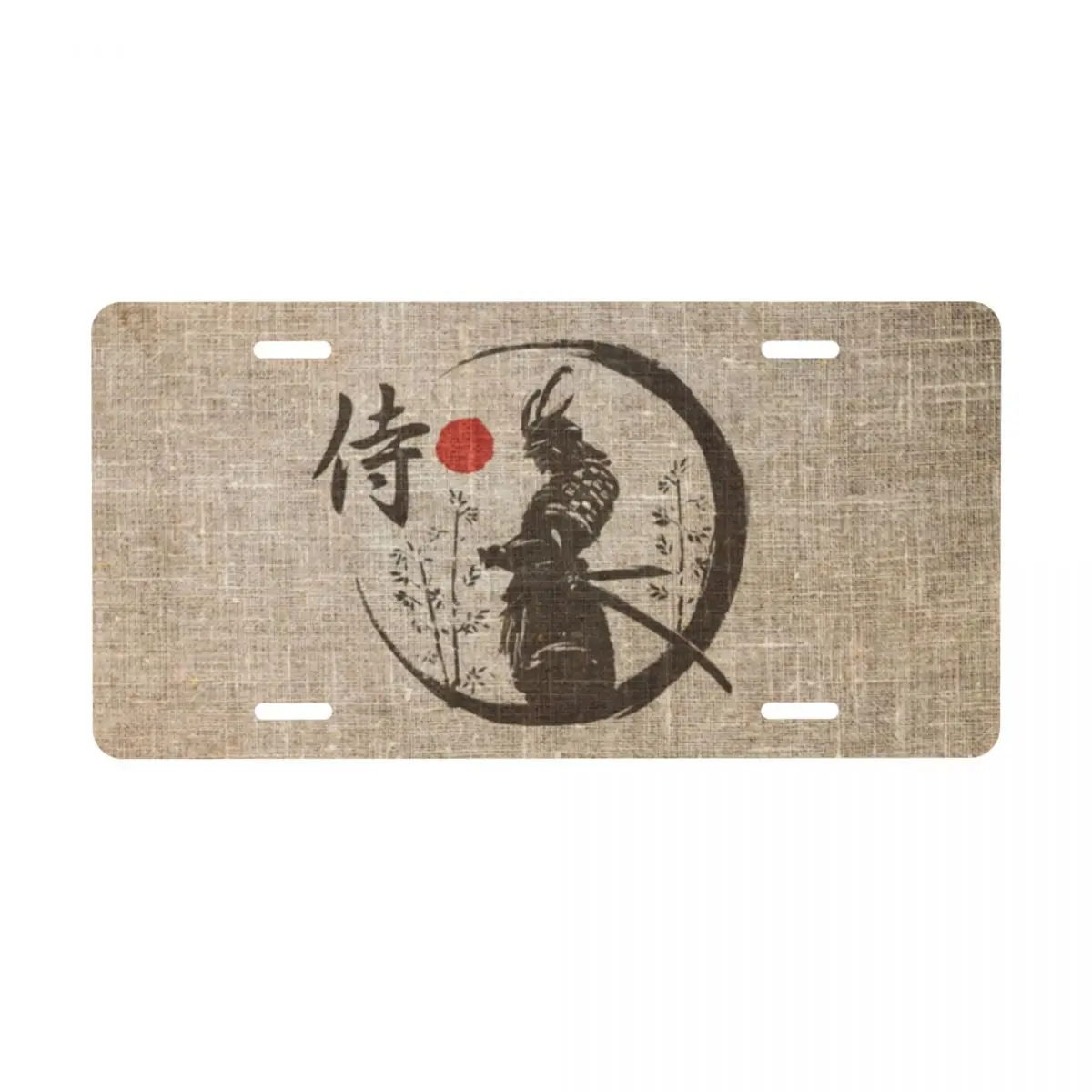 Персонализированный Чехол для номерного знака Samurai в японском стиле украшение