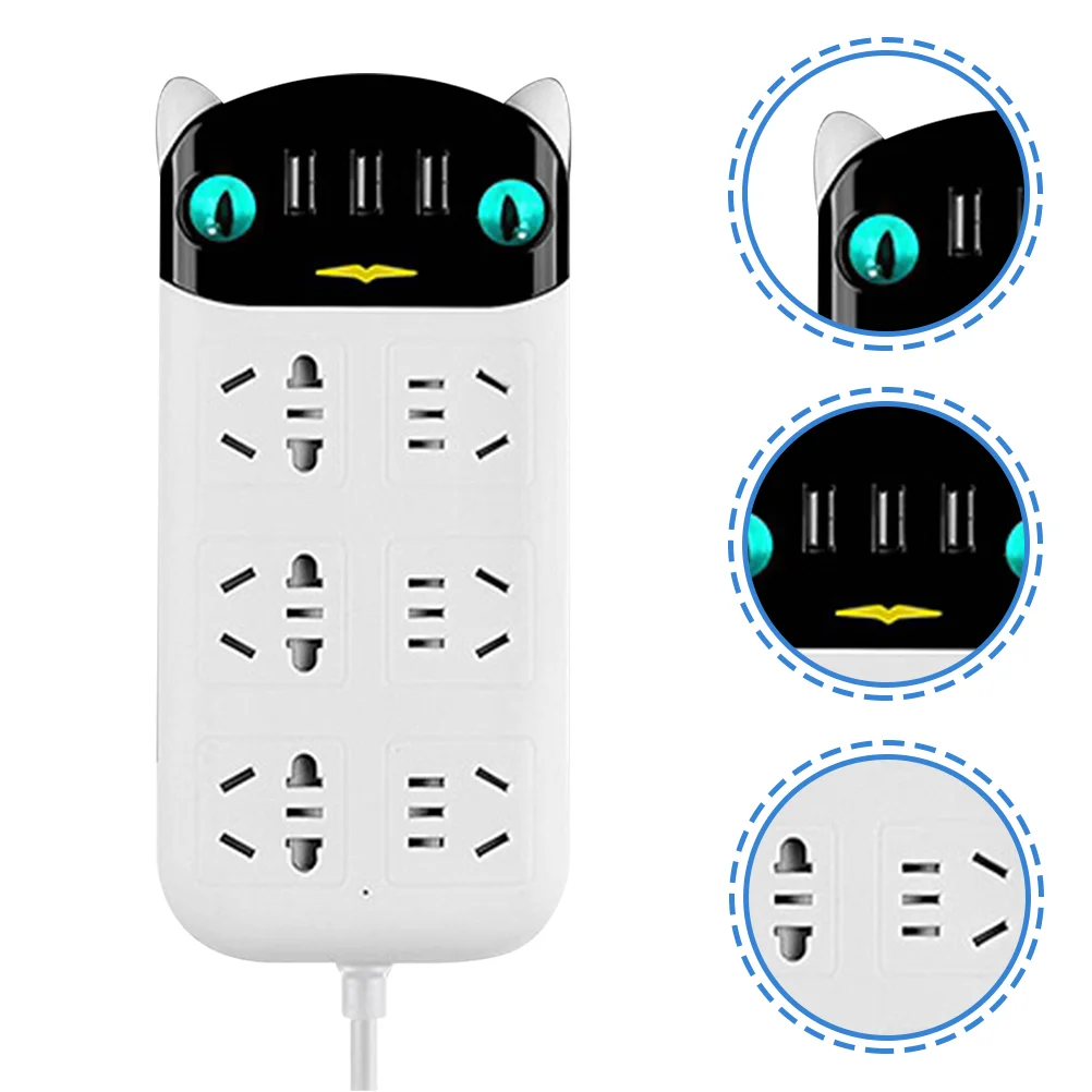 

Charging Socket Smart Plug Electrical Outlet Extender Extension Cord USB Outlets Expander