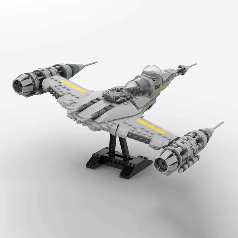 Фото 626 деталей MOC Mando Din Djarin N Starfighter Chrome Wizard: Конструктор-модель космического корабля для научно-фантастических сцен из «Звездных войн», подарок №2