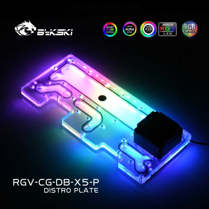 Фото Акриловый резервуар BYKSKI RGV-CG-DB-X5-P для корпуса компьютера COUGAR DARKBLADER X5 / Комбинированный насос DDC упрощает установку. №3