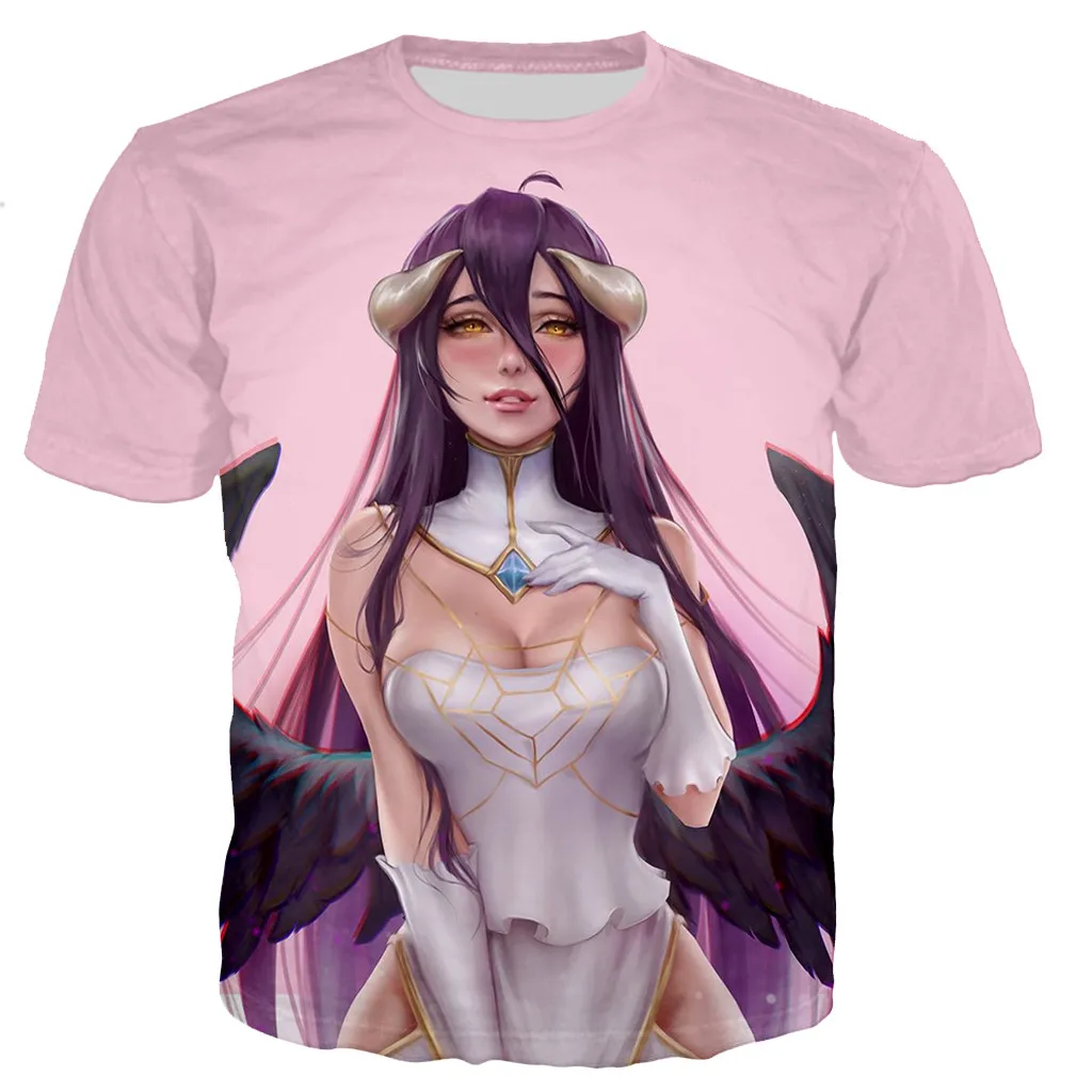 Лидер продаж 2022 веселая Повседневная летняя футболка Overlord Albedo с объемным