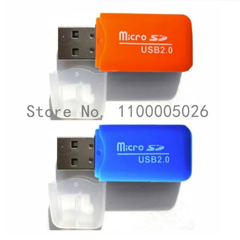 100PCs/Lot High Speed mini Micro SD T-Flash TF Card Reader USB 2.0 With Lid Adapter Memory Best price |
