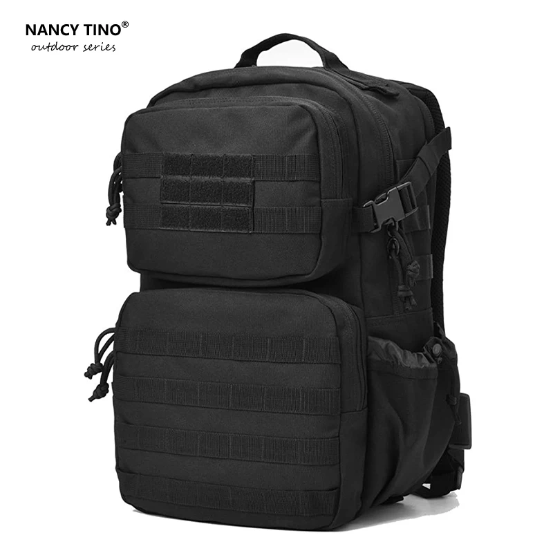 

Тактический рюкзак 30 л с системой Molle, армейский Штурмовой Рюкзак, Боевая сумка для пеших прогулок, кемпинга, повседневного ношения, военная спортивная черная сумка