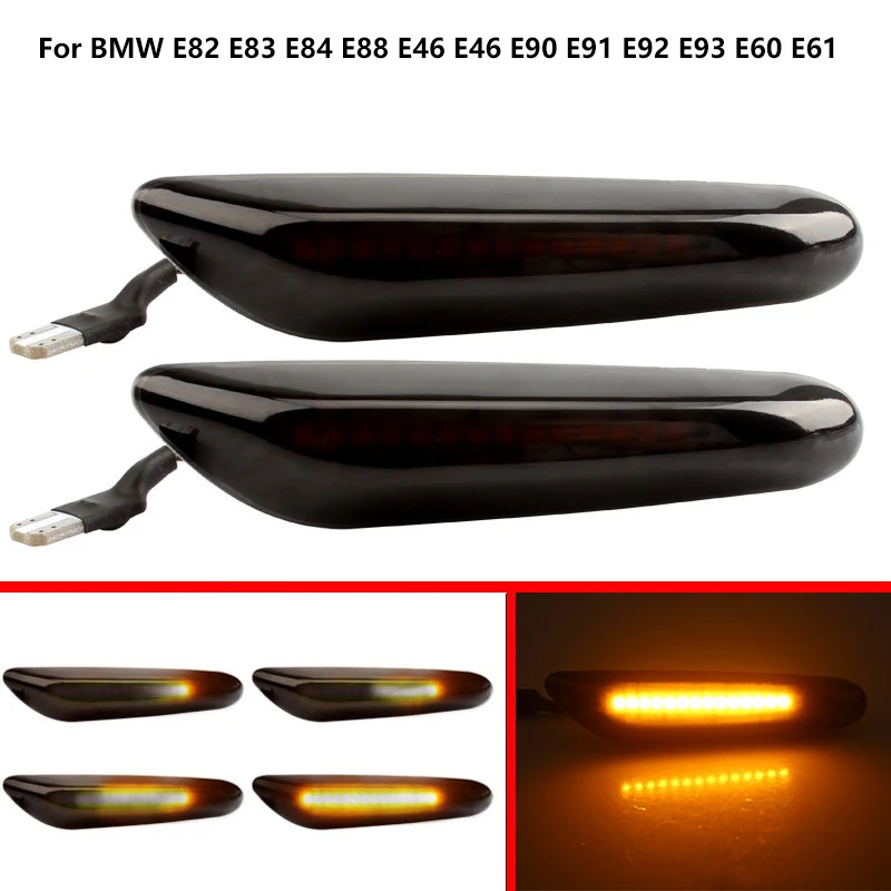 

Dynamic Side Marker Turn Signal Light For BMW E82 E83 E84 E88 E46 E46 E90 E91 E92 E93 E60 E61 LED lights Waterproof