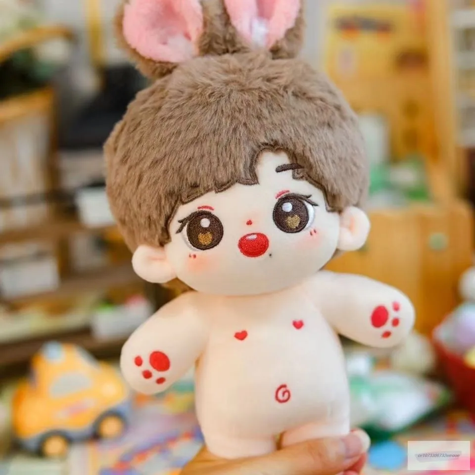 

20cm Korea Idol Sean Xiao YiBo rabbit ear Doll Clothes Stray Kids Stuffed Animal Cute Cartoon Girl family Toys Gift