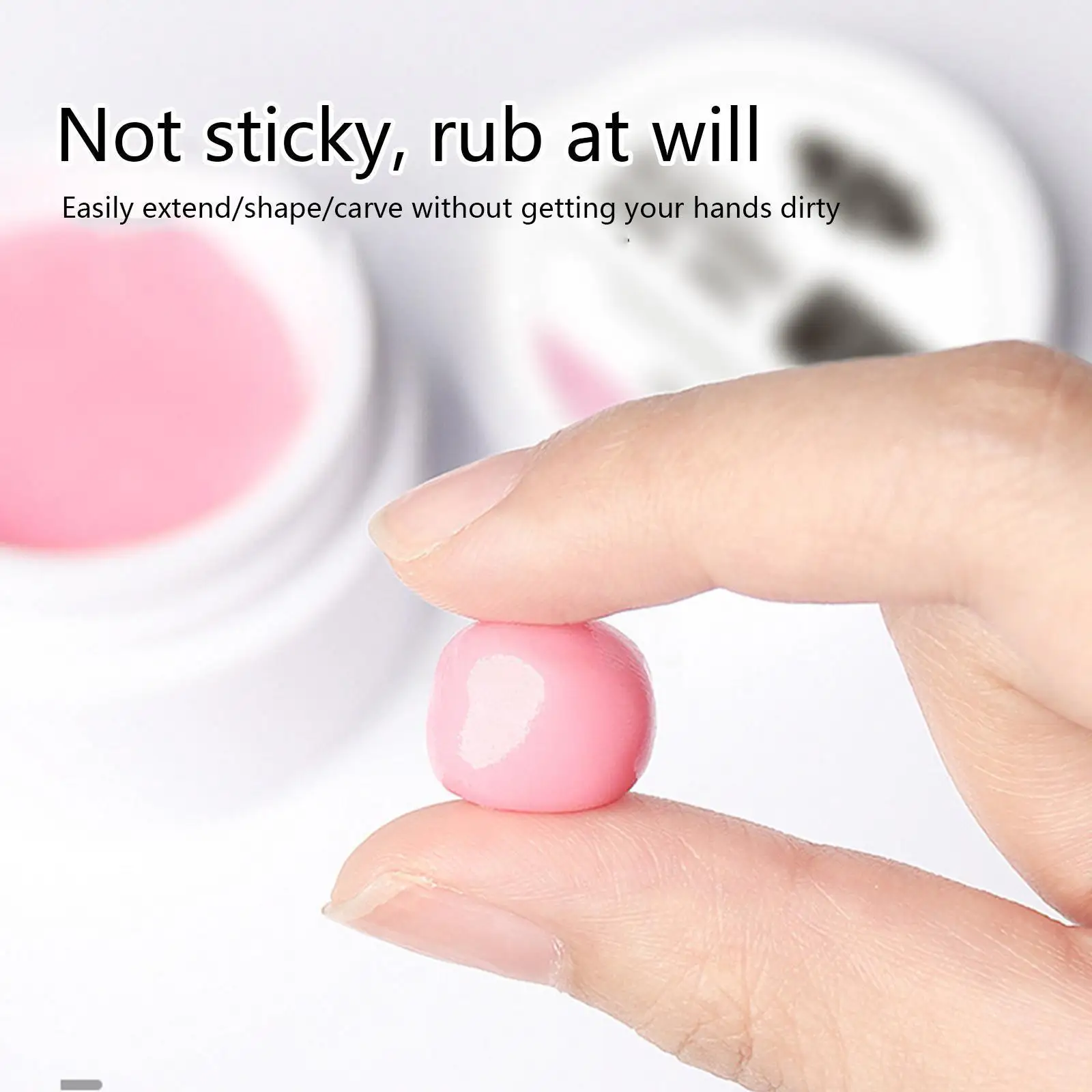 

Non-stick Hand Extension Nail Art Gel Carving Take Shaped Polish Poly Easy Flower Gel Glue Clear/White/Pink Nail UV E Y6S0