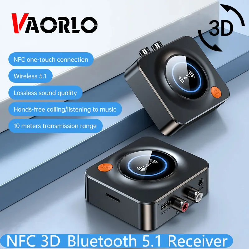 

Bluetooth-аудиоприемник с поддержкой NFC, 3,5 мм, AUX, RCA-разъем