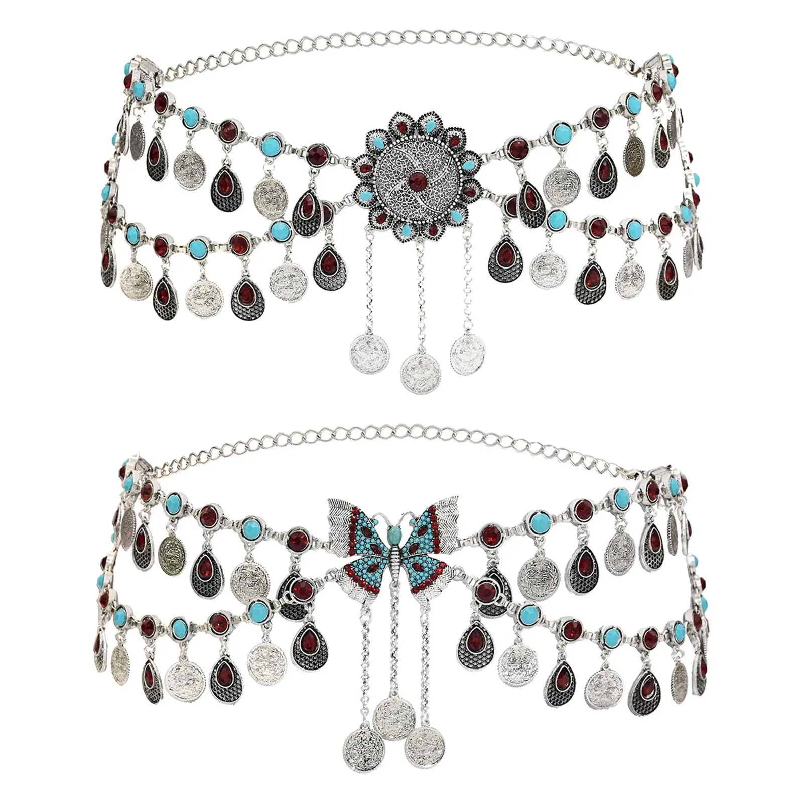 

Summer Beach Fashion Belly Dance Body Chain Waist Chain Jewelry Coin Pendant Costume Carving Beach Belt for Women Girls