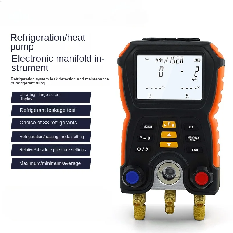 

ST5750A electronic manifold refrigeration system maintenance air conditioning leak measurement, pressure measurement, liquid