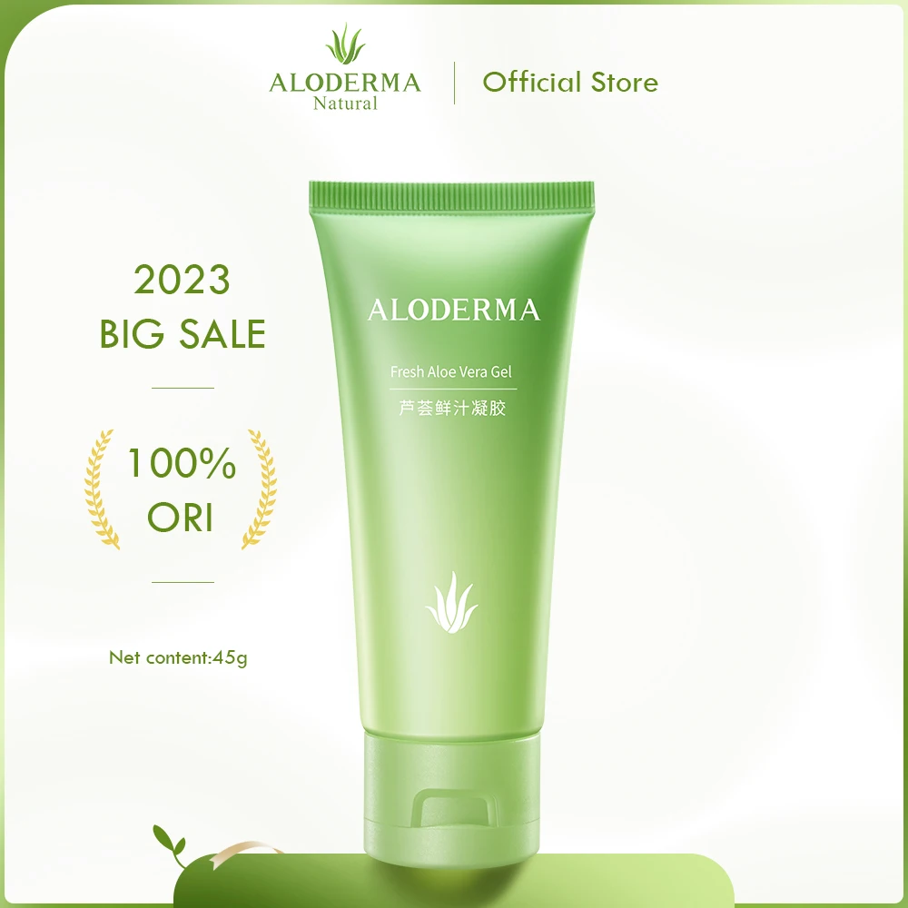 Aloderma Organic Pure Aloe Vera Gel 45g Made with USDA Organic Aloe Vera within 12 Hours of Harvest