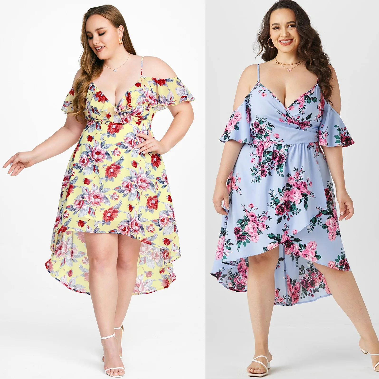 

Женское летнее длинное платье в богемном стиле с открытыми плечами Vestidos платье размера плюс с оборками и цветочным принтом для девушек на к...