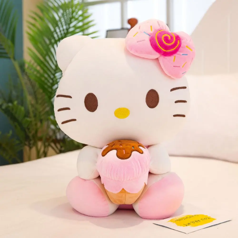 

Sanrio, Hello Kitty, искусственное аниме мороженое, кот КТ, мягкая плюшевая кукла, милое украшение комнаты для девочек, подарок на день рождения