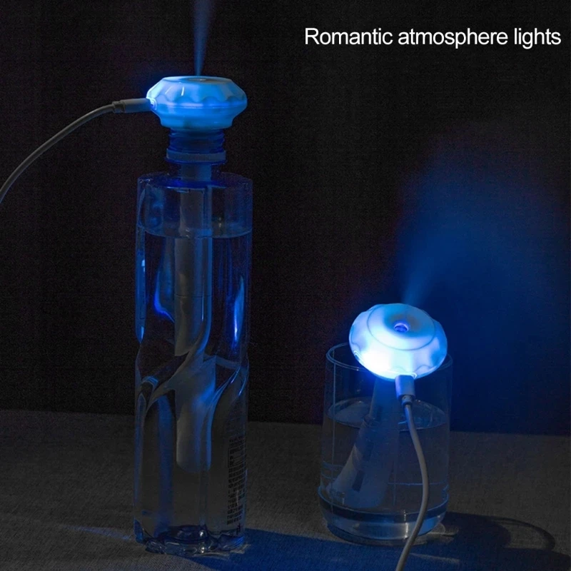 

Portable Rechargeable Small Ultrasonic Air Humidifier LED Lamp USB Essential Oil Diffuser Car Mist Maker Fogger Humidifier