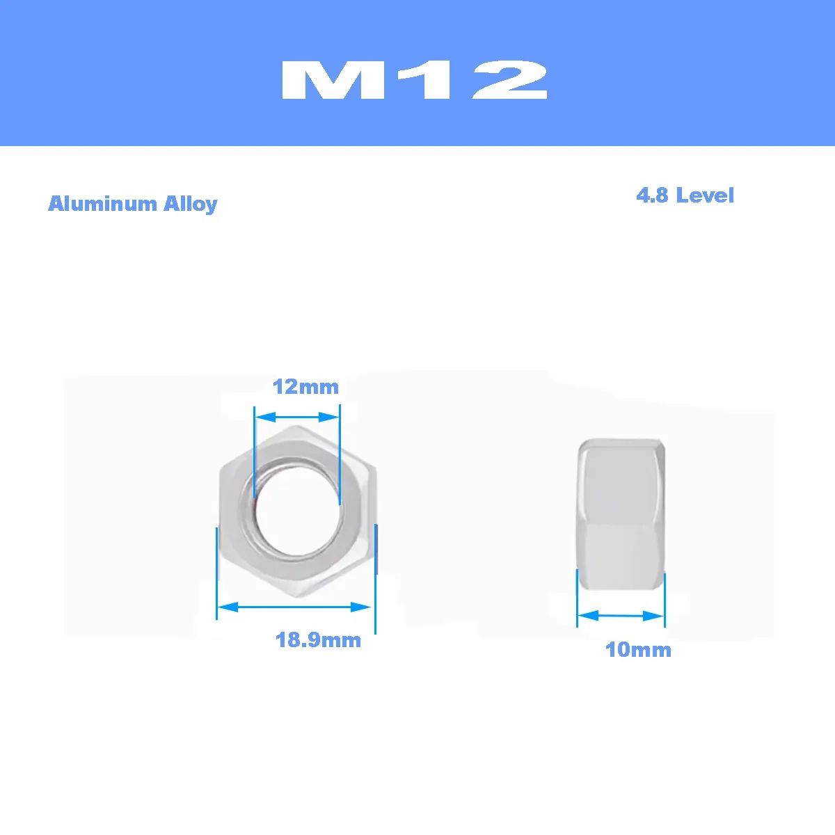 Шестигранная гайка/винтовая крышка из алюминиевого сплава