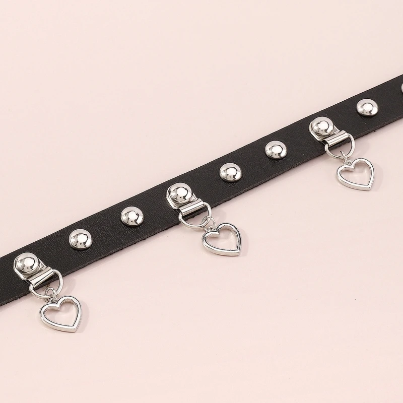 

Ожерелье-чокер N58F в стиле панк из искусственной кожи с заклепками