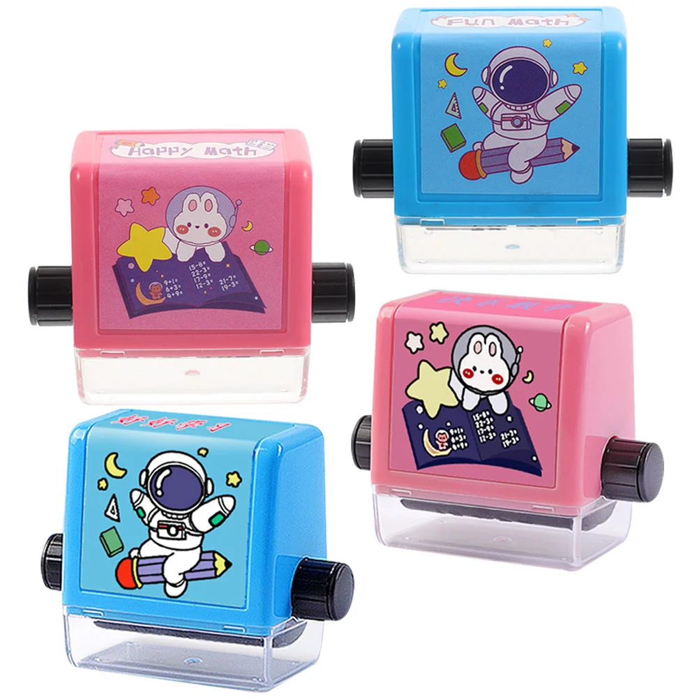 

Math Roller Stamp Wear-resistant Student Multiplication Division Stamps Portable Kids Playset