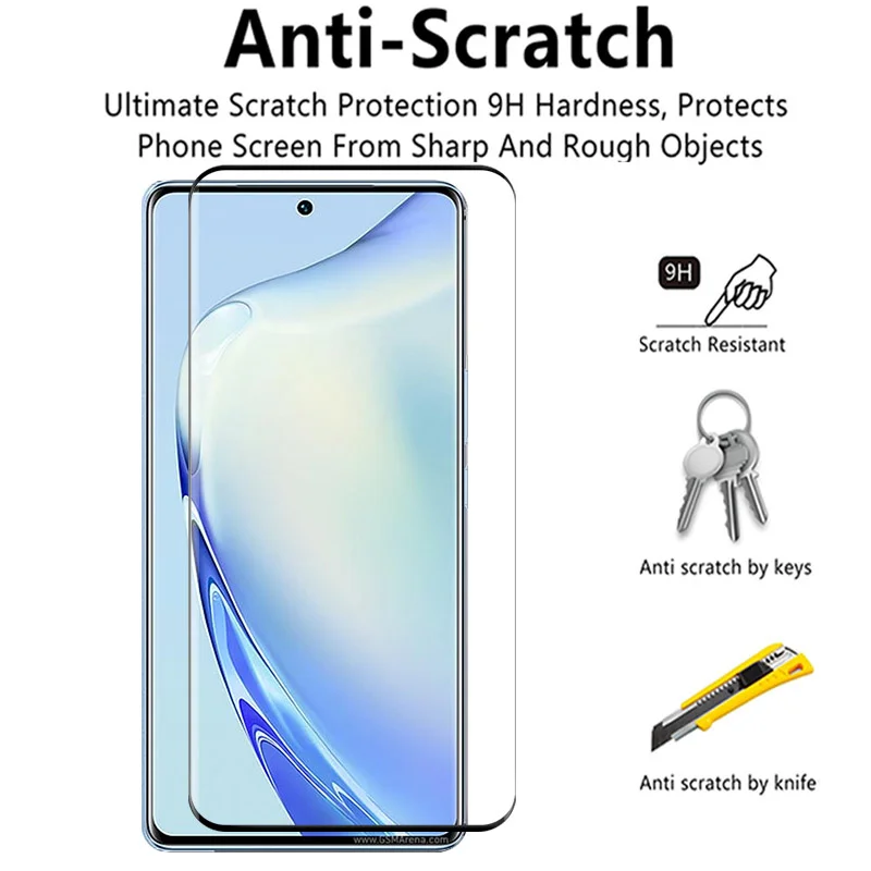 3 шт. защитный стеклянный чехол vivov27Pro 9D с полным покрытием для vivo V27 Pro v 27 27pro v27pro