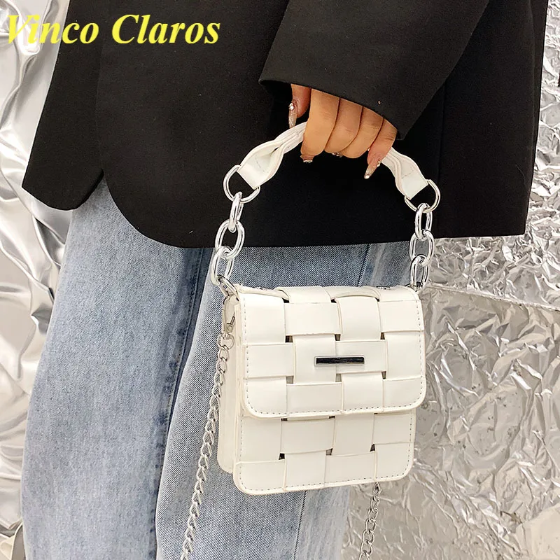 

Knitting Phone Bag Summer Mini Bag Luxury Brand Purses and Handbags PU Leather Women Bolso Small Crossbody Bag Designer Tote Sac