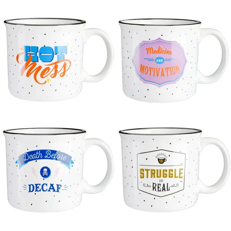 

On Assorted 18-ounce Stoneware Camper Mugs, Set of 4 by Miranda Lambert