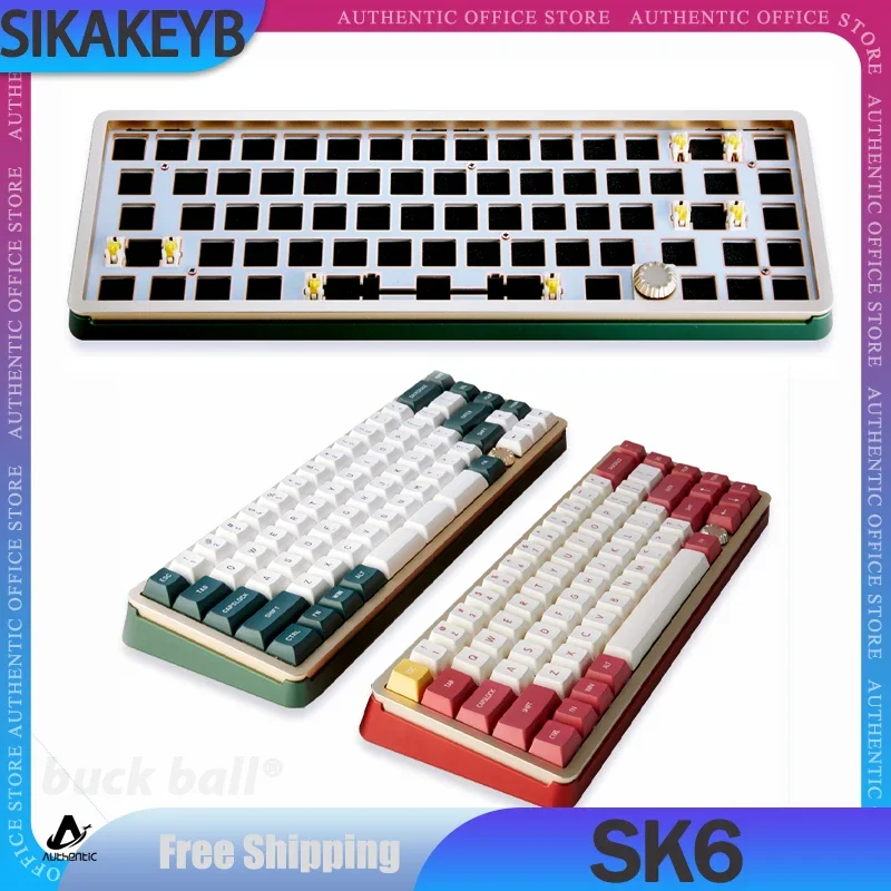 Игровая механическая клавиатура SIKAKEYB SK6 3 режима 2 4 ГГц беспроводная