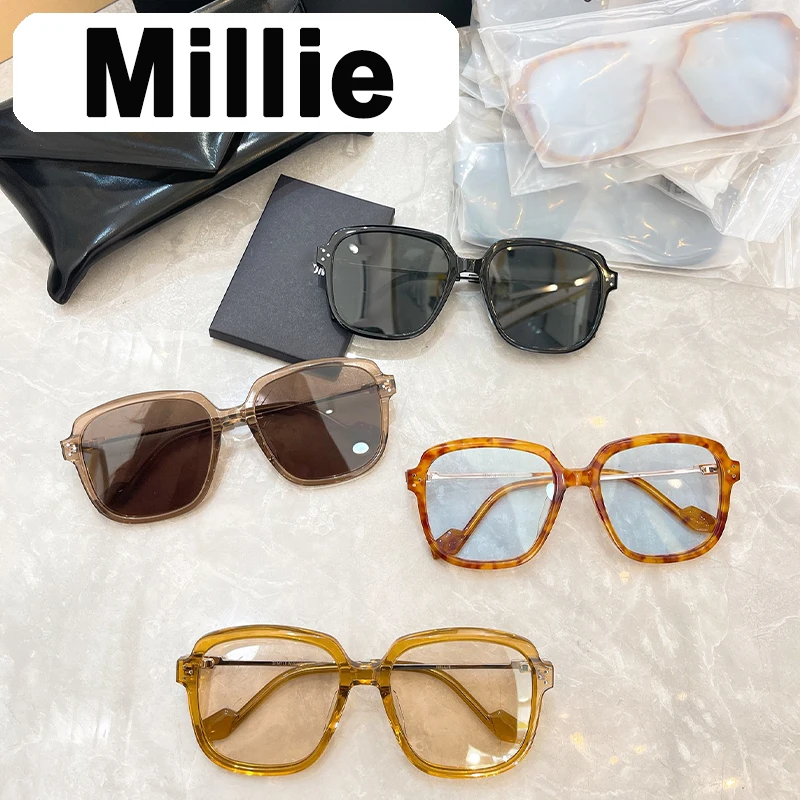 

Millie GENTLE YUUMI Women's Sunglasses For Man Glasses Vintage Luxury Brand Goods Designer Summer Uv400 Trendy Monst Korean