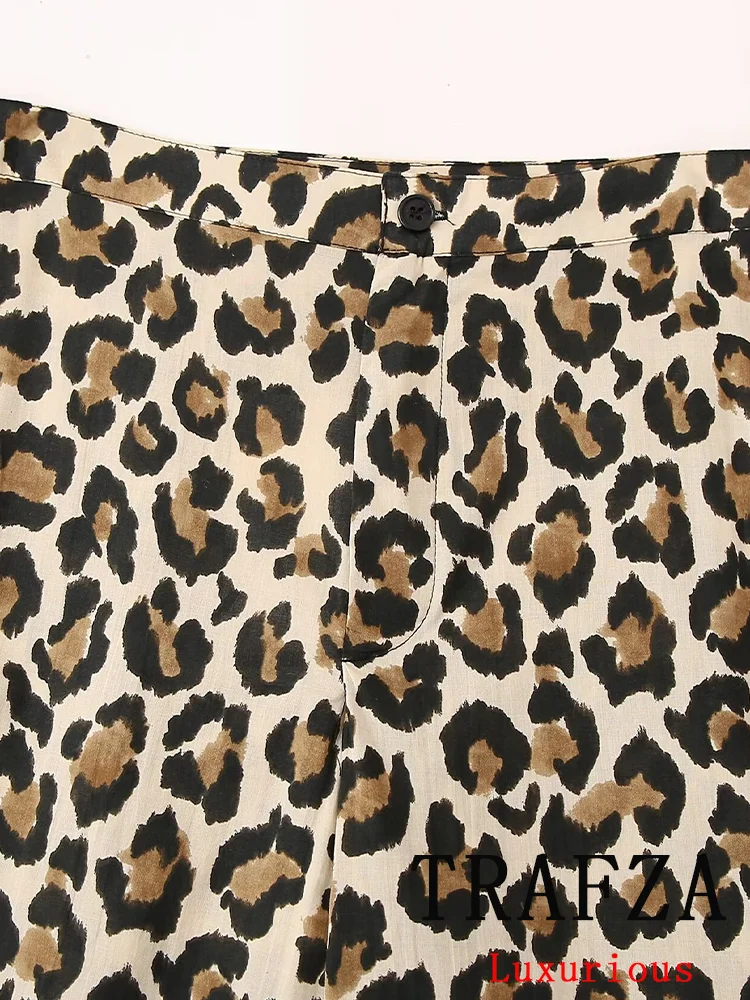 Женский винтажный костюм с принтом TRAFZA повседневная однобортная блузка отложным