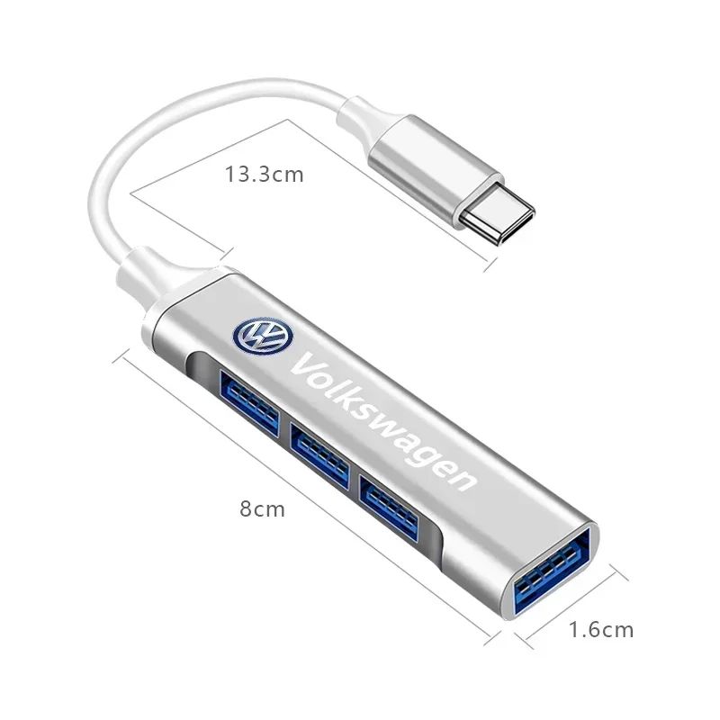 USB-адаптер Type-C Turn многопортовый USB-распределитель-концентратор для Volkswagen Tharu R Polo