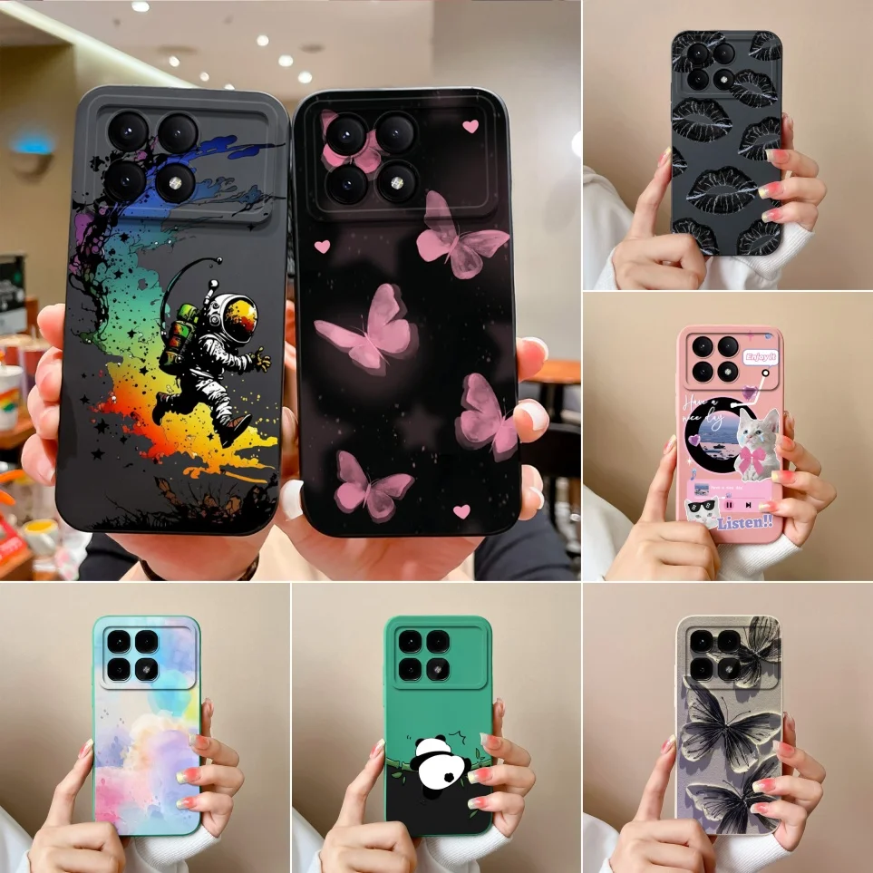 Cases For Xiaomi Redmi K70 K70Pro K70E K70Ultra Case Butterfly Soft Back Cover RedmiK70 Pro Coque Ultra Shell Funda