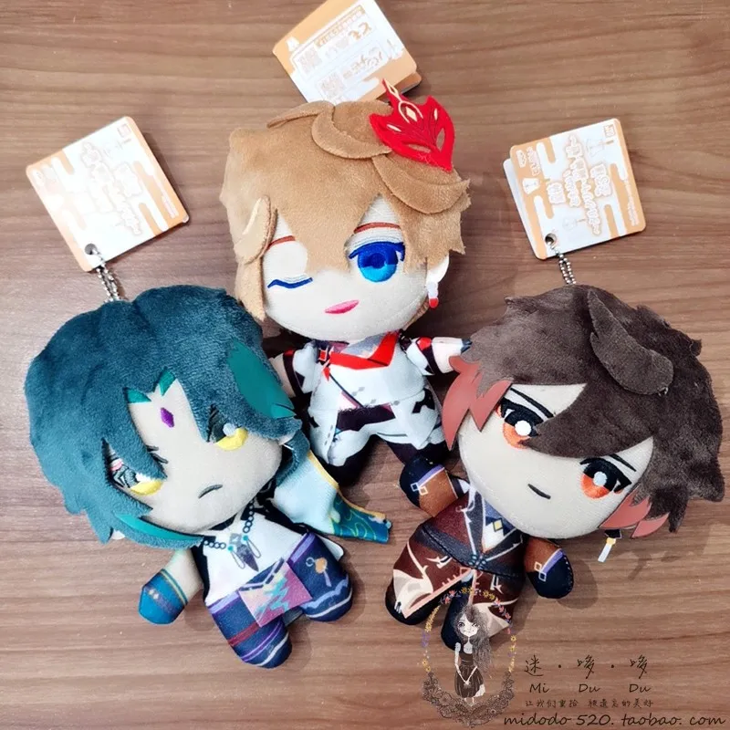 

Anime Genshin Impact Zhongli Xiao Tartaglia Mini Doll Pendant Plush Dango Cosplay Cartoon Keychain Toys Keyrings Gifts