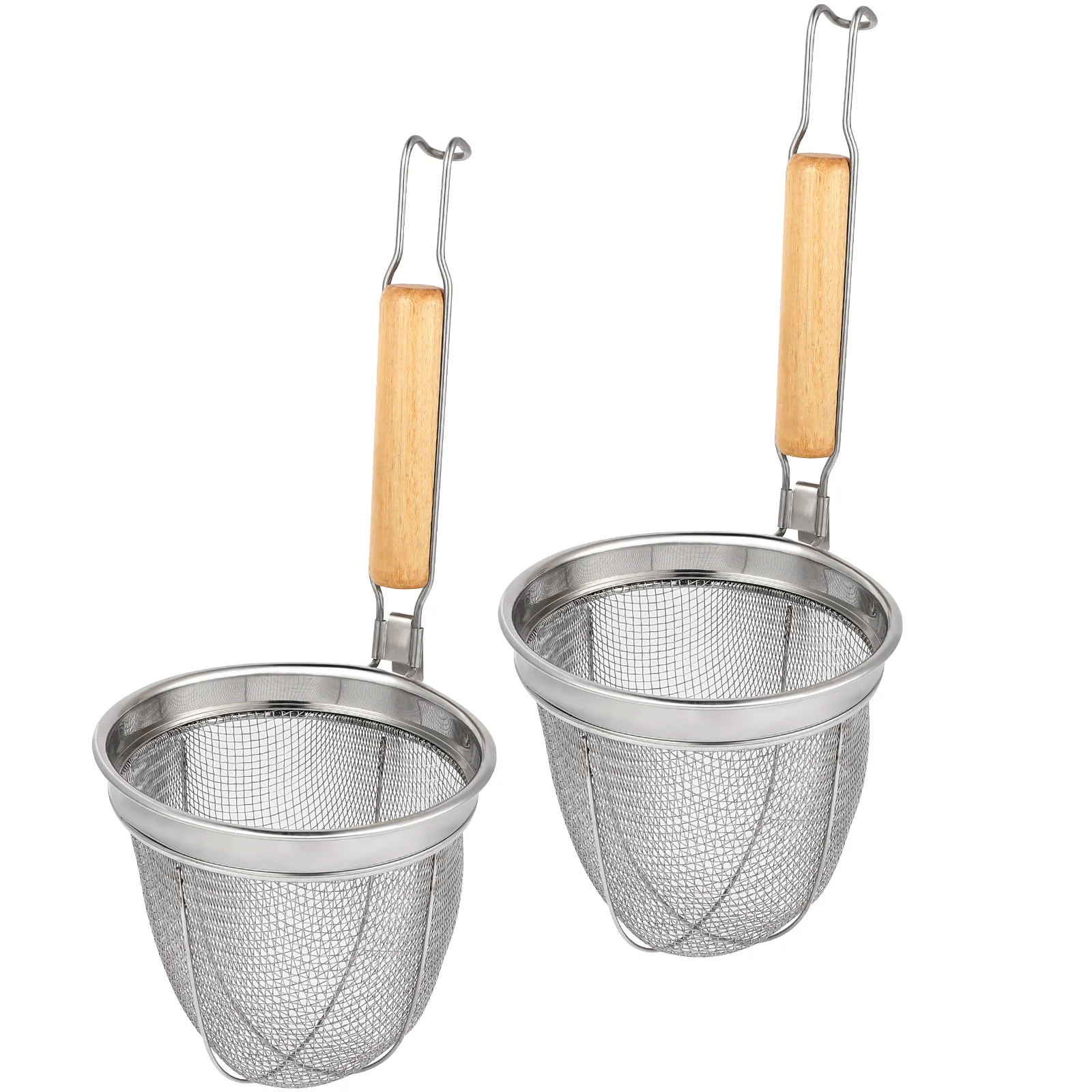 

2pcs Noodle Strainer Spoons Stainless Steel Colander Spoons Pasta Spaghetti Colanders Basket Spoons