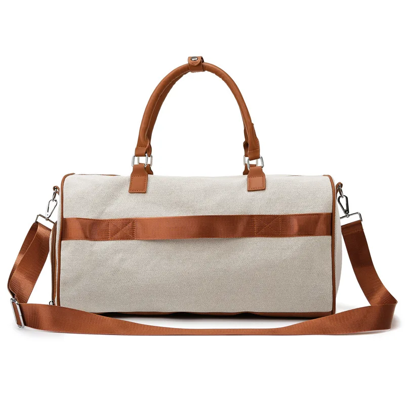 Large Capacity Portable Canvas Travle Duffle Bags Short Distance Handheld Tote Overnight Bag Dry Wet Sports Fitness Gym Yoga Bag