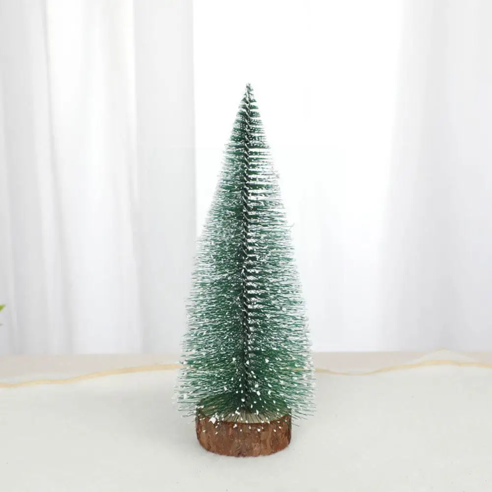 

Small Diy Christmas Tree Fake Pine Tree Mini Sisal Brush Christmas Santa Tree House Bottle Village Frost R7z3
