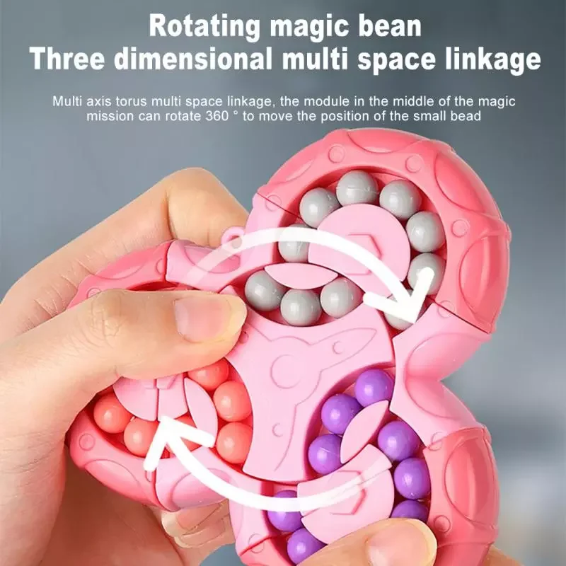 

Magic Bean Puzzle Toy - Magic Bean Rotating Cube Toy Magic Beans IQ Game - Special Shape Magic Cube Bean Toys for Kids and Adult