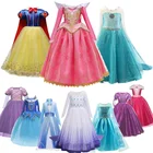 Платье принцессы для маленьких девочек одежда для ролевой вечеринки платье на шнуровке для девочек; Новогодние Детские вечерние изящное цельнокроеное платье с длинными рукавами; Костюм принцессы; Платье
