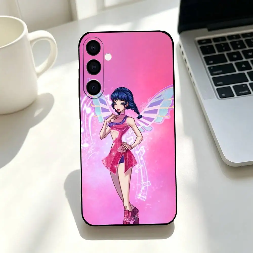 Фото Чехол для телефона W-Winx Clubs, черный, силиконовый, мягкий, для Samsung Galaxy A73, A72, A71, A70, A53, A52, A51 №2