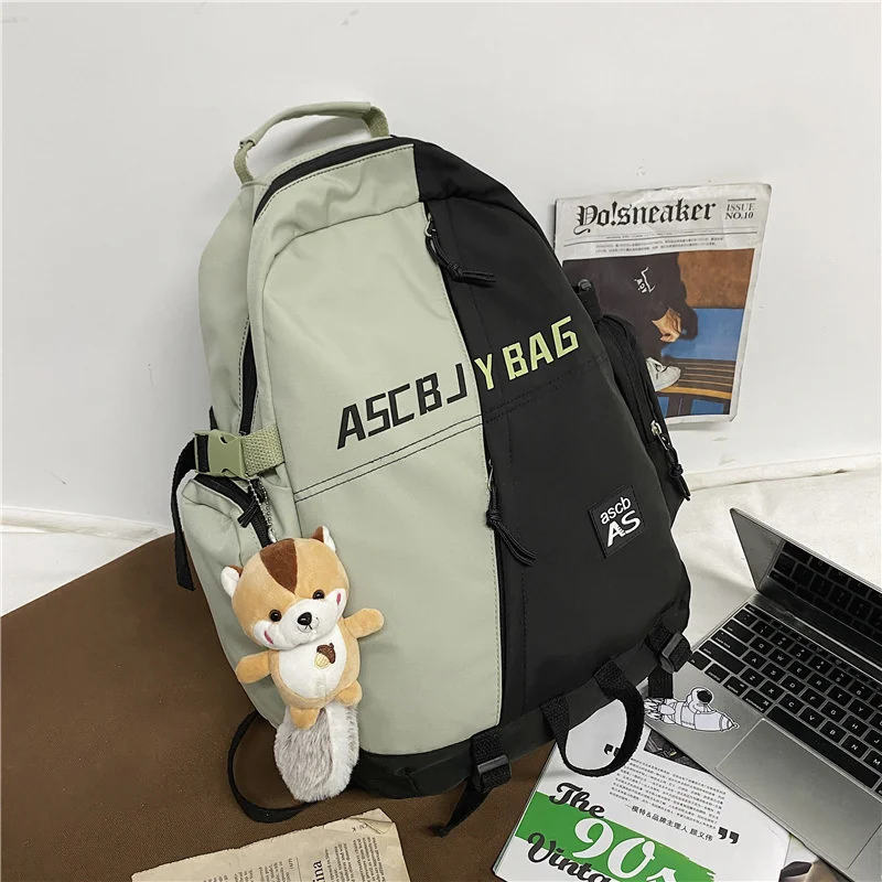

College Student School Bag for Teenagers Boys Girls High School Backpack Men Nylon Campus Leisure Bookbag